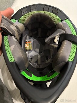 Motokrosová helma NOX N633 matná černo-zelená - 3