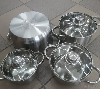 Luxusní sada nádobí 4ks hrnců včetně pokličky - 3