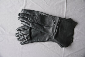 černé kožené rukavice, šerm, sokolník, lukostřelba SLEVA - 3