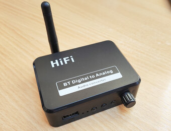 HiFi Bluetooth převodník na sluchátka, CINCH, optický out - 3