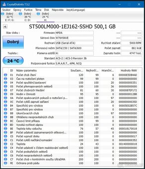 5x SSHD disk SeaGate 500GB 2,5"SATA, 1ks/á200,-Kč - 3