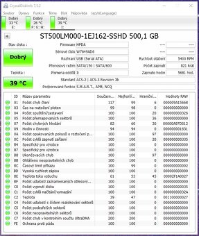 5x SSHD disk SeaGate 500GB 2,5"SATA, 1ks/á160,-Kč - 3