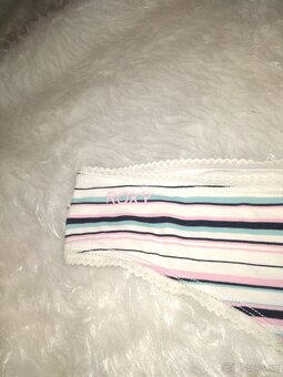 Nové dámské značkové kalhotky tanga Roxy vel XL pruhované - 3