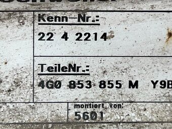 Levý práh černá metalíza LY9B Audi A6 C7 4G FL avant 2018 - 3