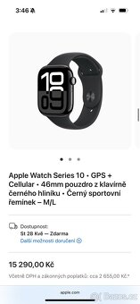Apple Watch 10 series 46mm cellular GPS - 3