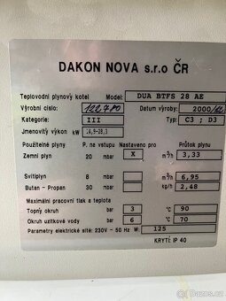 Plynový kotel Dakon Dua na náhradní díly - 3