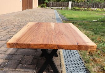 Masivní jilmový konferenční stůl – 81 × 60 cm - 3