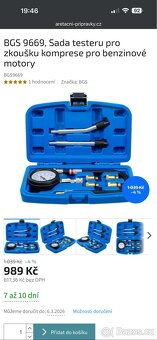 Tester komprese pro benzinové motory BGS - 3