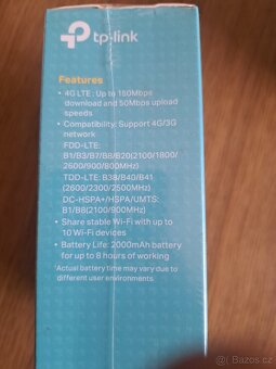 Přenosný LTE WiFi modem Tp-link M7200 - 3