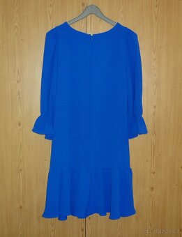 Modré šaty s volánem DKNY - 3