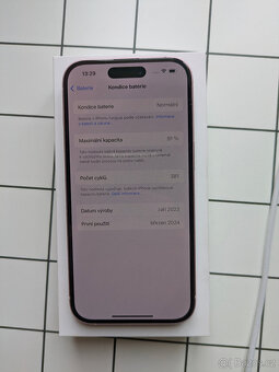 iPhone 15 128GB Pink, záruka, top stav. - 3