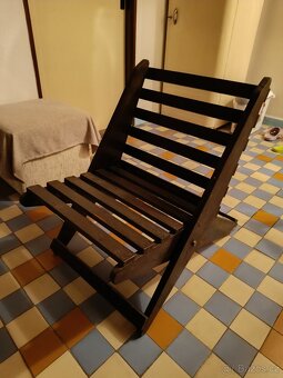 zahradní dřevěné židle skládací - 3