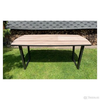 Jídelní stůl Copenhagen – světle šedý dekor, 180 × 95 cm - 3