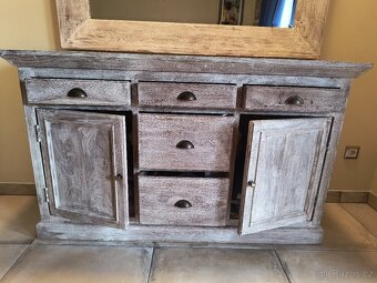 Masivní komoda a zrcadlo z mangového dřeva - 3