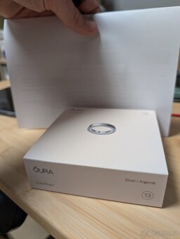 Oura Ring 4, vel. 13, Silver, v záruce do září 2027 - 3