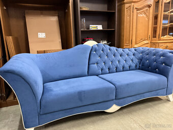 Modrá souprava 3+1+1 v Glamour Miladi stylu - 3