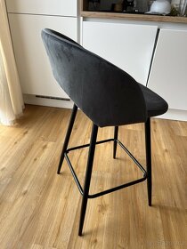 Barová židle - šedá - 3