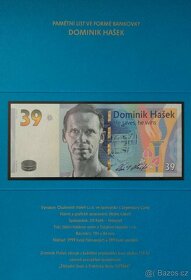 PAMĚTNÍ LIST VE FORMĚ BANKOVKY DOMINIK HAŠEK - GOLD - 3