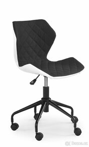 Židle MATRIX na černé kolečkové podstavě - černá - 3