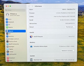 MacBook Pro 2020/16GB RAM/Intel i5/256GB SSD/Záruka - 3