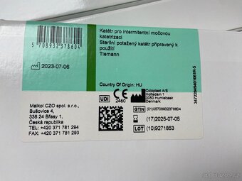 Cévky - Mužský jednorázový katétr Coloplast NOVÉ - 3