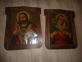 2x Svatý obraz v dřevěném rámu - cena za oba 990,- - 3