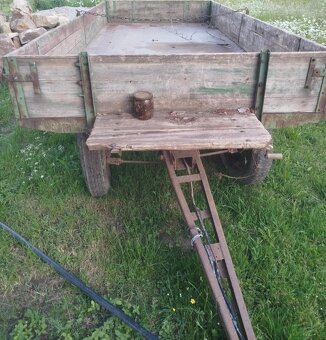 Vlek / vůz za koně předělaný za traktor - 3