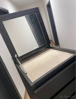 IKEA MALM Komoda 6 zásuvek 40x123 cm černohnědá zrcadlo - 3