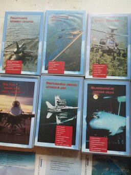 VHS videokazety 28ks letadla v akci original - 3
