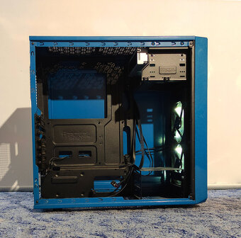 Počítačová skříň, Fractal Design Focus G Window Blue, 2x ven - 3