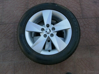 Alu sada letní originál Škoda 5x100 6Jx15 ET43 5J0601025AB - 3