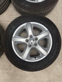ALU Kola Octavia 1 + Zánovní letní pneu - 3