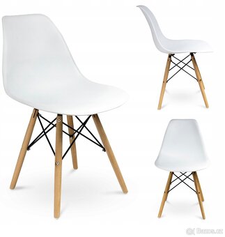 bílý jídelní stůl + 3 židle – velmi dobrý stav - 3