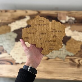 Dřevěná mapa České republiky NOVÁ - 3