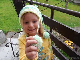 Slušivá dívčí čepice pod kombinézu  NOVÁ - 3