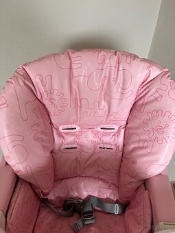 Dětská jídelní židlička Peg Perego růžová - 3