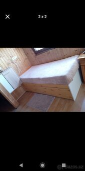 Obývací stěna černá, postel jednolůžko - 3
