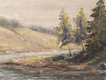 Obraz Jaroslav Linha 1934, Řeka, olej 62x72 - 3