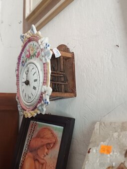 Starožitné porcelánové hodiny - 3