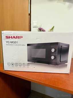 SHARP YC-MG01 – mikrovlnná trouba s grilem, 20 l (jako nová) - 3