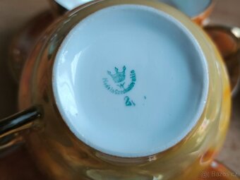 Starožitný čajový perleťový set - 3