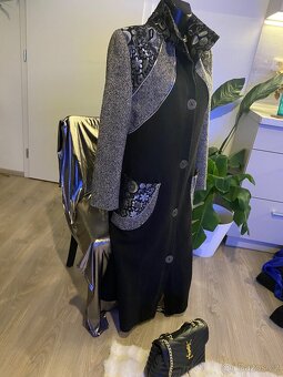 Desigual kabat tvifovy vlneny cerny sedy 36 - 3