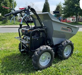 kolový dumper, dumper, stavební kolečko ,.dampřík - 3