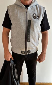 Prodám koženou bundu Philipp Plein s vestou - 3