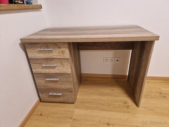 Psací stůl v dekoru dub - 3