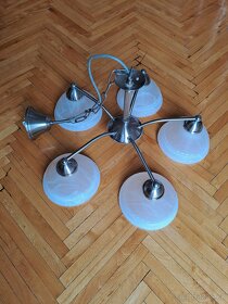 Dvě nástropní lampy - 3 a 5 ramen - 3