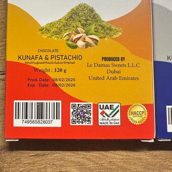 Dubajská čokoláda, zakoupena v Dubai. - 3