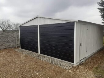 Plechová garáž 6x6m - 3