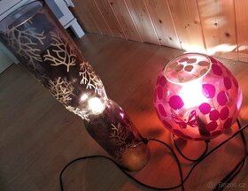 2 x IKEA elektrická lampička černá, fialová cena kus - 3