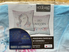 2x povlak 40 x 40 Unicorn + 2x ponožky, nové - 3